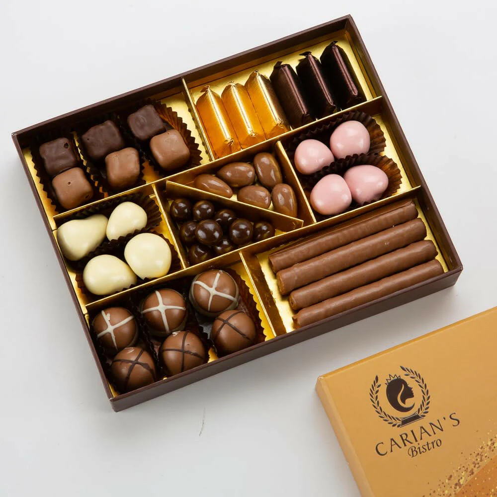 Carians Luxury Premium Chocolate Box - Royal Red Ribbon - Image 8